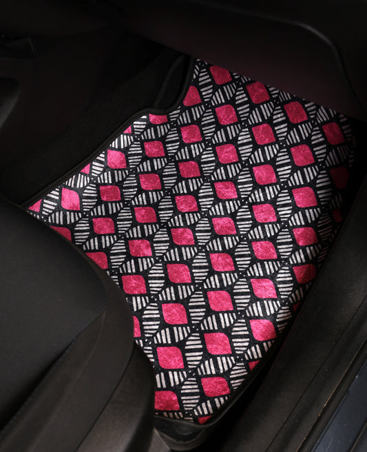 Flamin' Pink - Set of 4 Car Mats