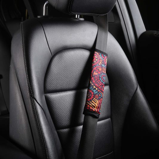 Vintage African - Set of 2 Seat Belt Covers