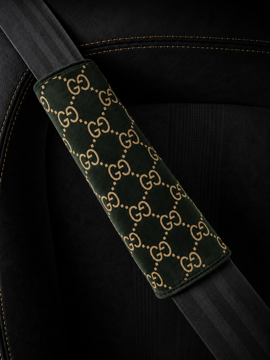 Gucci Olive - Set of 2 Seat Belt Covers