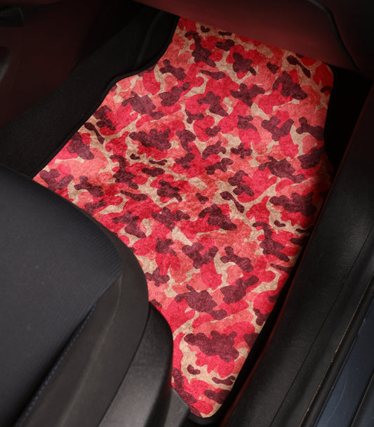 Pink Camouflage - Set of 4 Car Mats