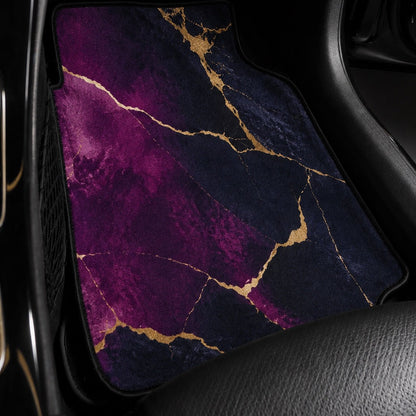 Burgundy Black - Set of 4 Car Mats