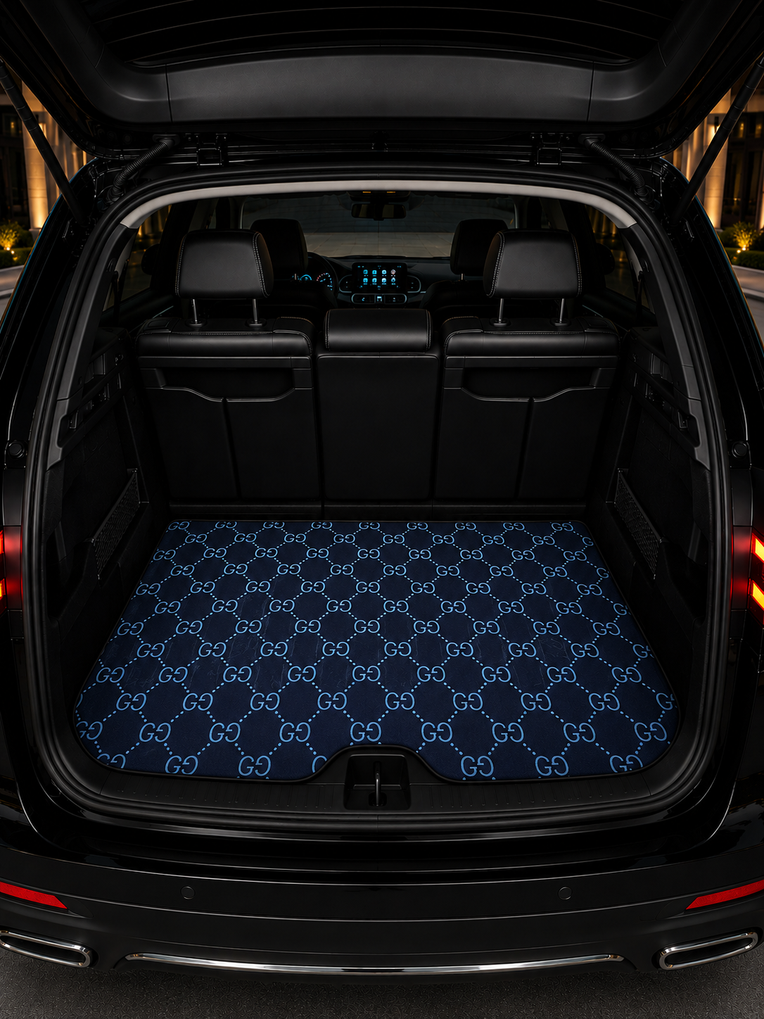 GG Blue Car Bag Mat