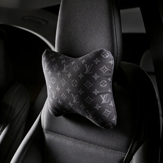 LV Black Set of 2 Neck Pillows