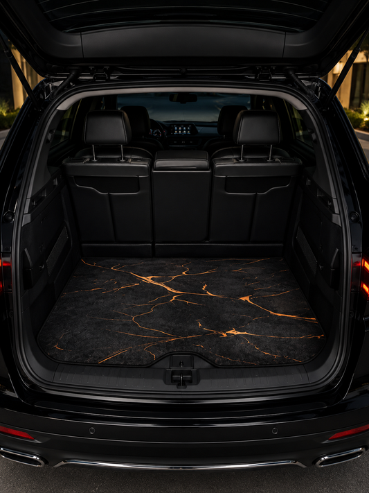 Orange Black Car Bag Mat